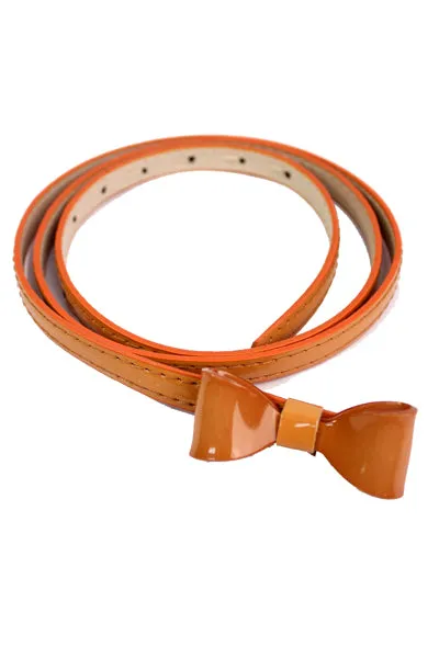 Mini Bow Buckle Skinny Belt-4 Colors Available