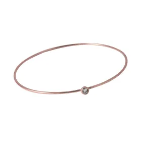 Mini CZ Rosy Bangle Bracelet - Slim