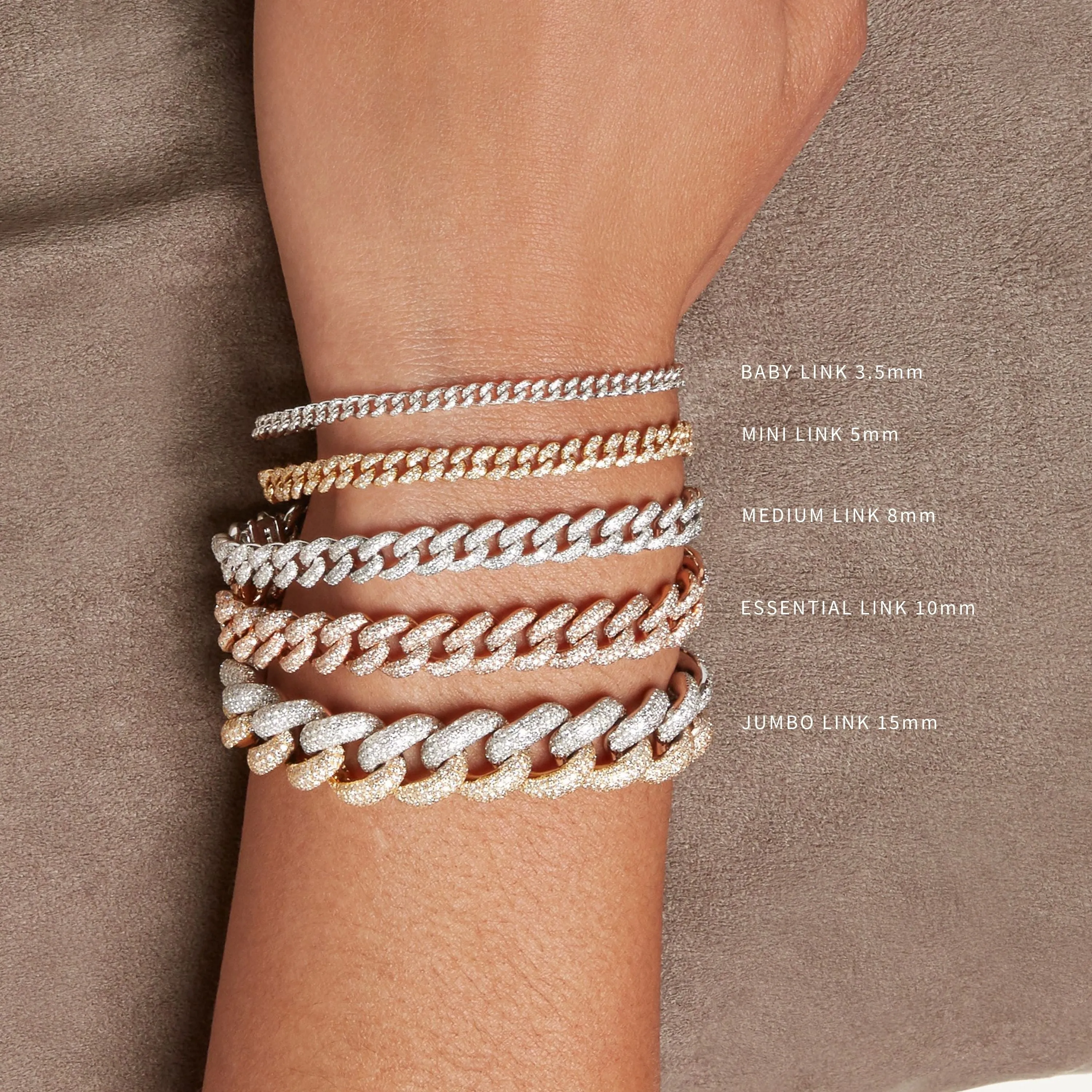 MINI ME DIAMOND PAVE BABY LINK BRACELET