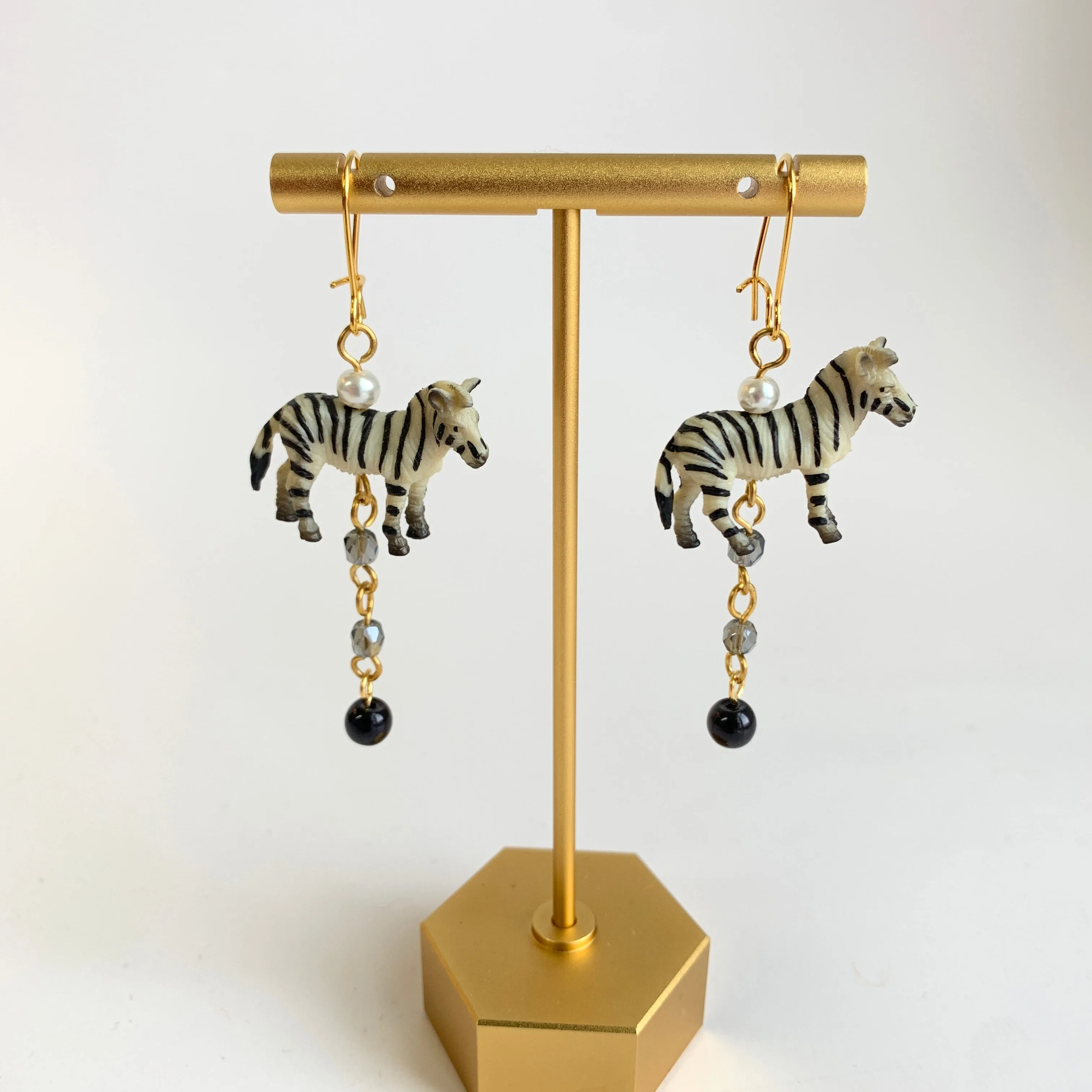 Miniature Zebra Earrings
