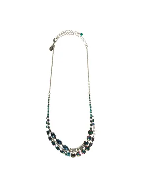 Modern Crystal Line Necklace Long Necklace - NCG57ASEMC