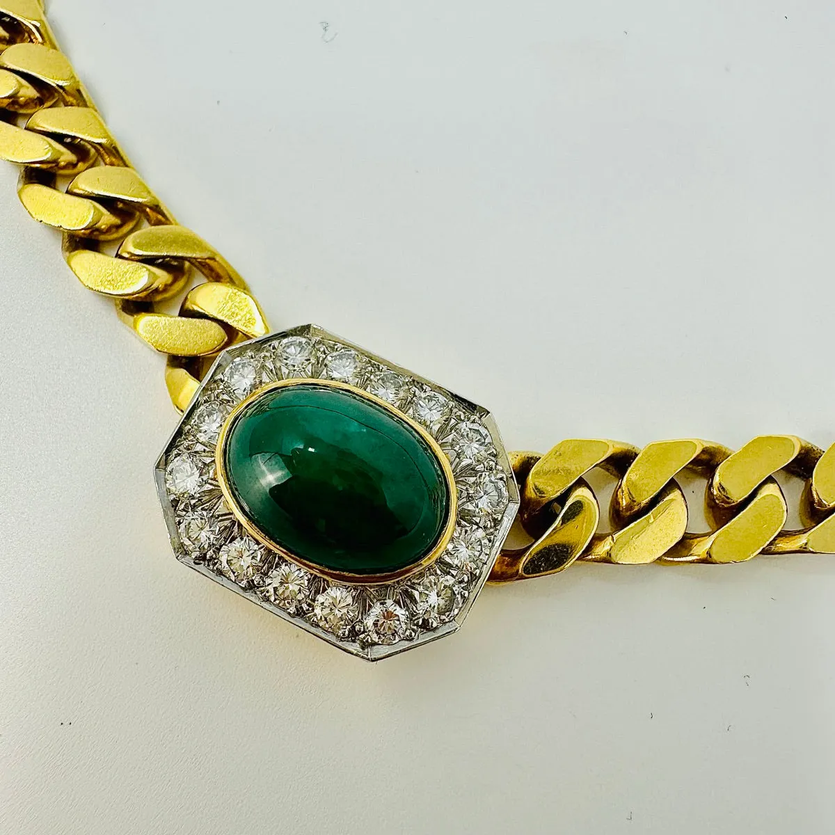 Montreaux 18K Gold Necklace with Emerald and Diamond
