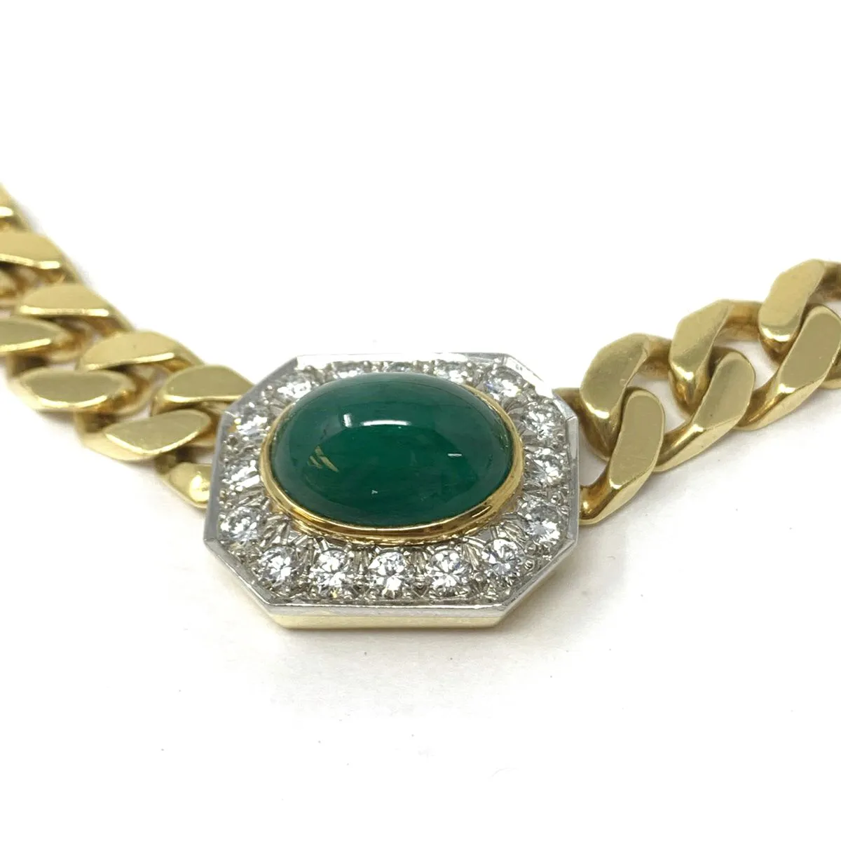 Montreaux 18K Gold Necklace with Emerald and Diamond