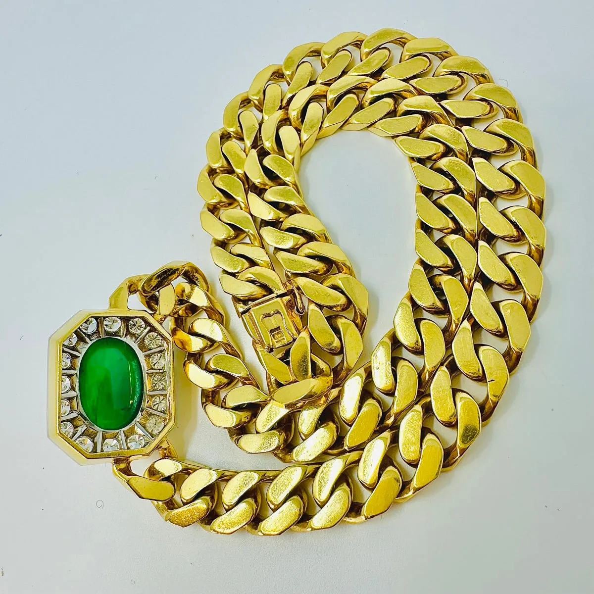 Montreaux 18K Gold Necklace with Emerald and Diamond