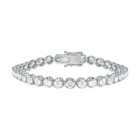 Natural Diamond Tennis Bracelet Illusion Setting - Round Diamonds