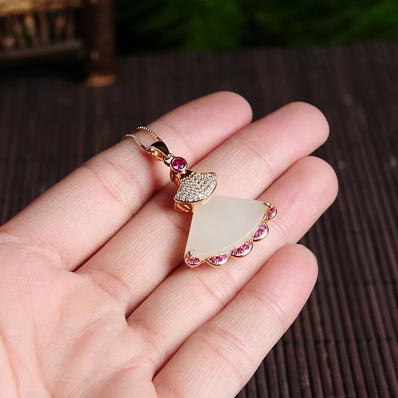 Natural Jade Pendant Nephrite Silver Pendant PT171