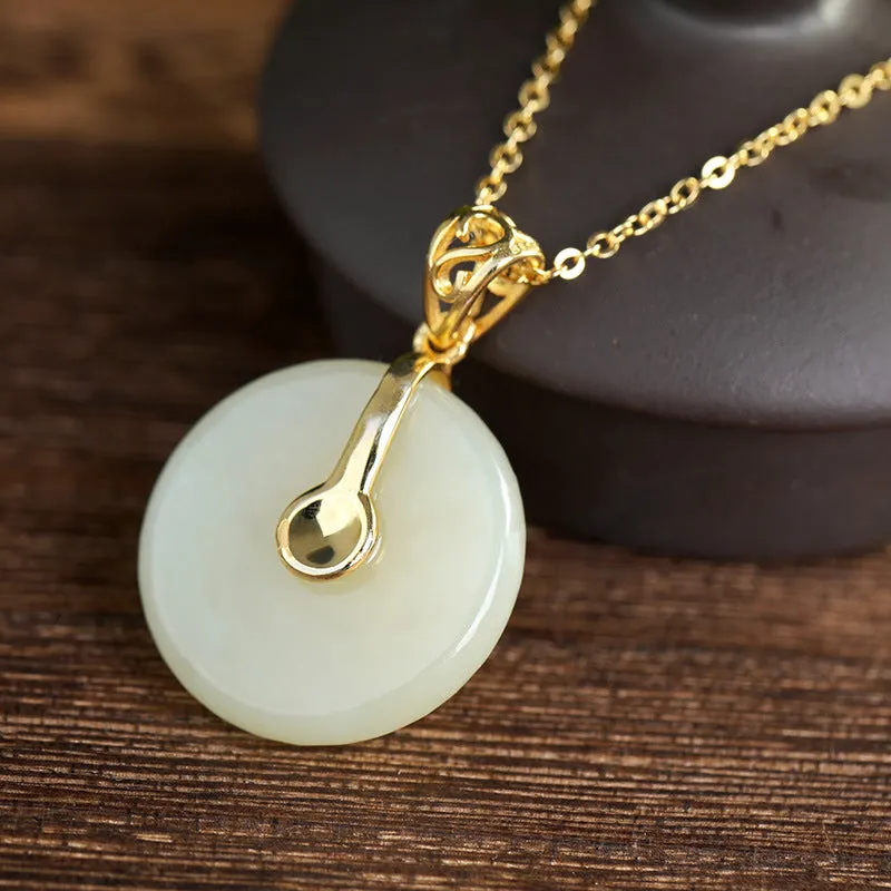 Natural Jade Pendant Nephrite Silver Pendant ZPT106