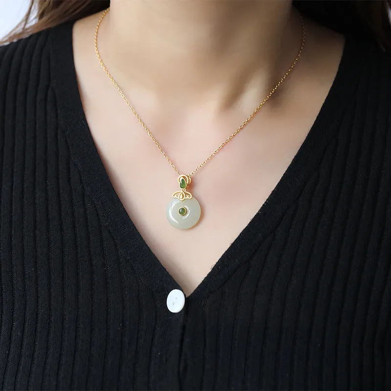 Natural Jade Pendant Nephrite Silver Pendant ZPT130