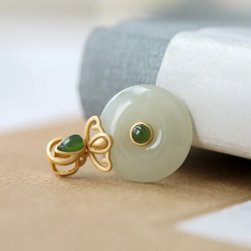 Natural Jade Pendant Nephrite Silver Pendant ZPT130