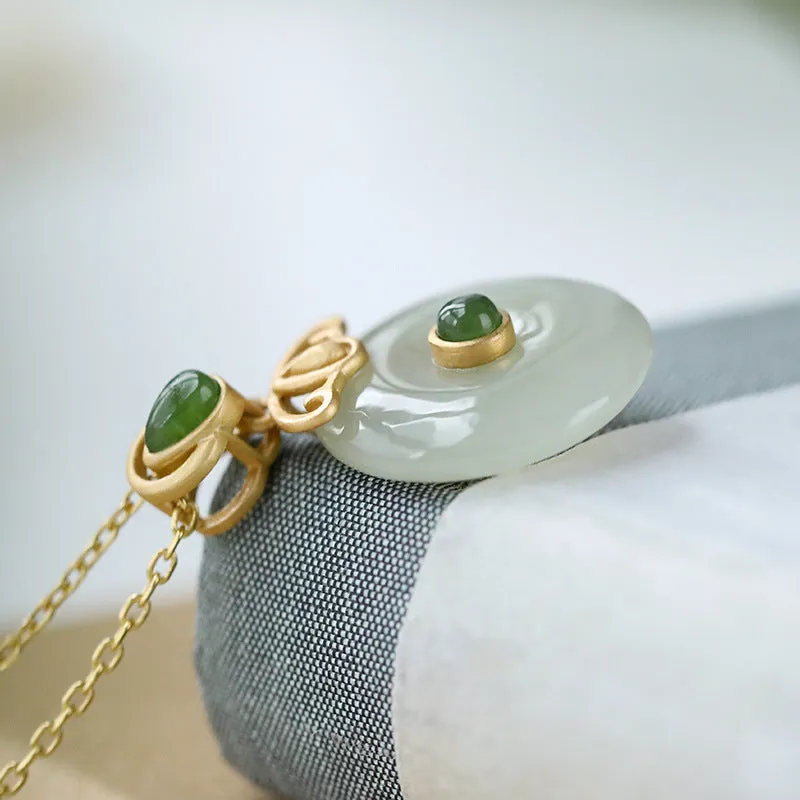 Natural Jade Pendant Nephrite Silver Pendant ZPT130