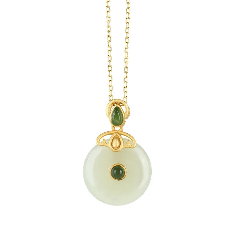 Natural Jade Pendant Nephrite Silver Pendant ZPT130