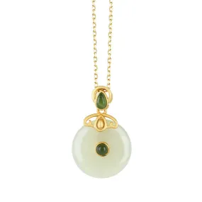 Natural Jade Pendant Nephrite Silver Pendant ZPT130