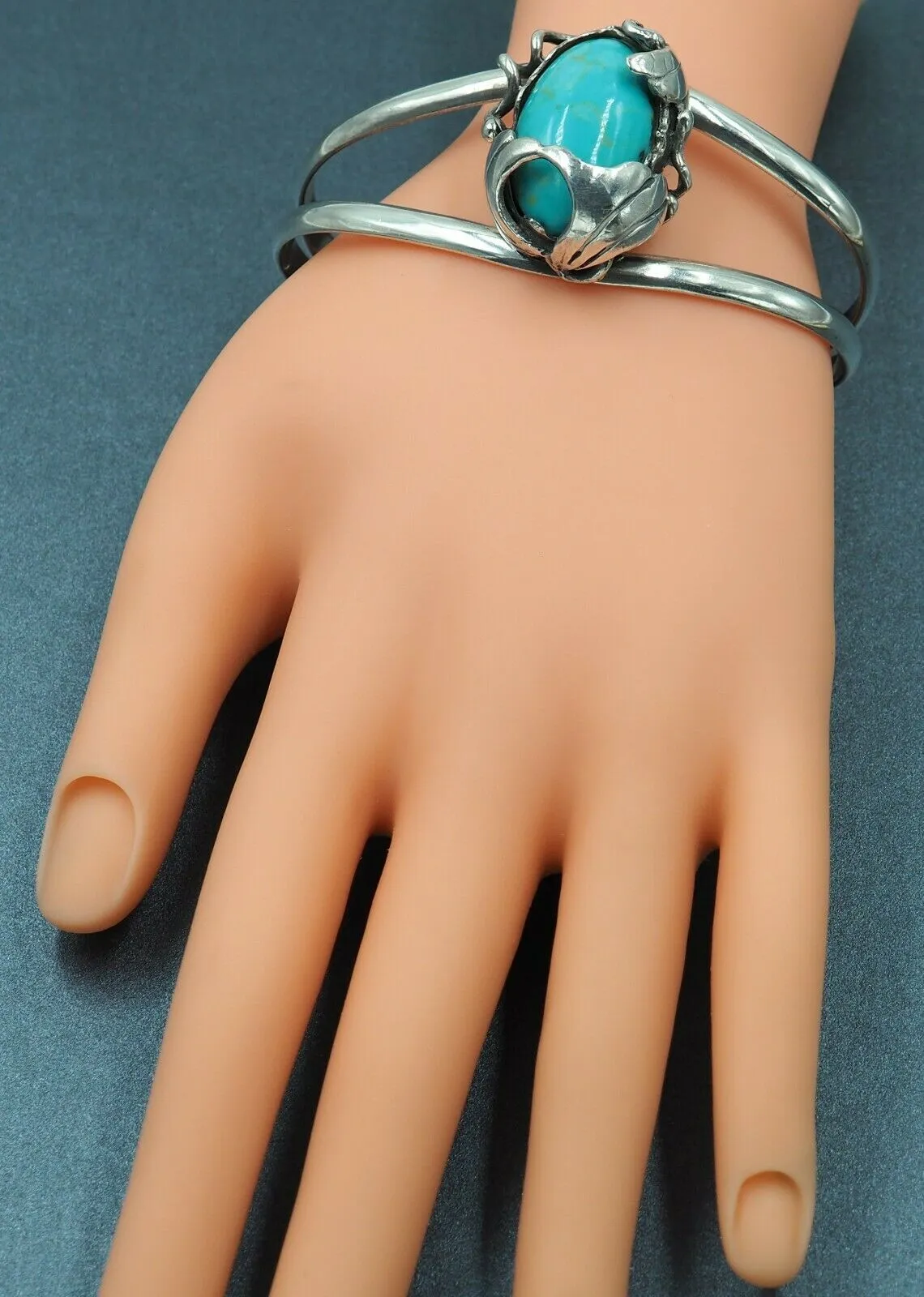 Navajo Turquoise 925 Sterling Silver Cuff Bangle