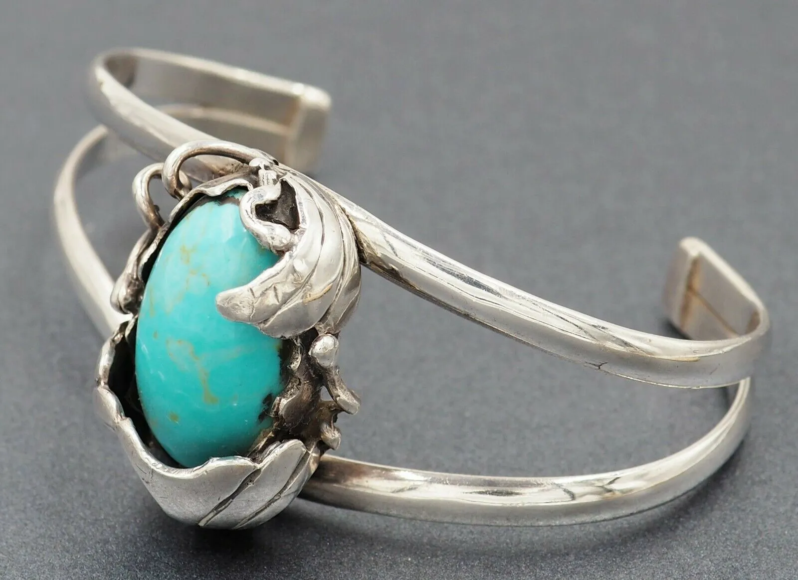 Navajo Turquoise 925 Sterling Silver Cuff Bangle