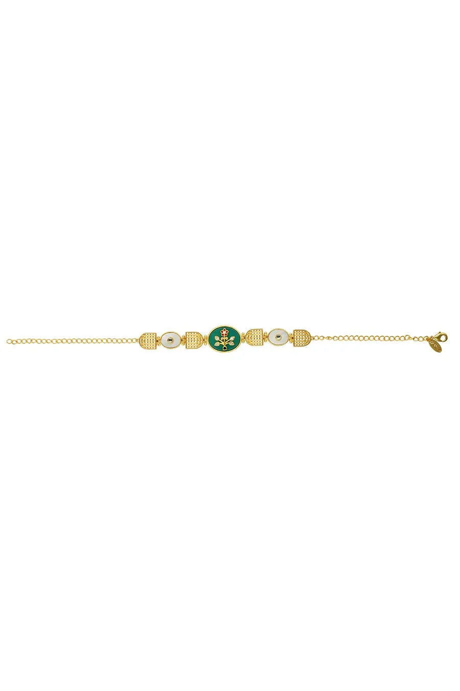 Onyx Modern Begum Gold Plated Bracelet