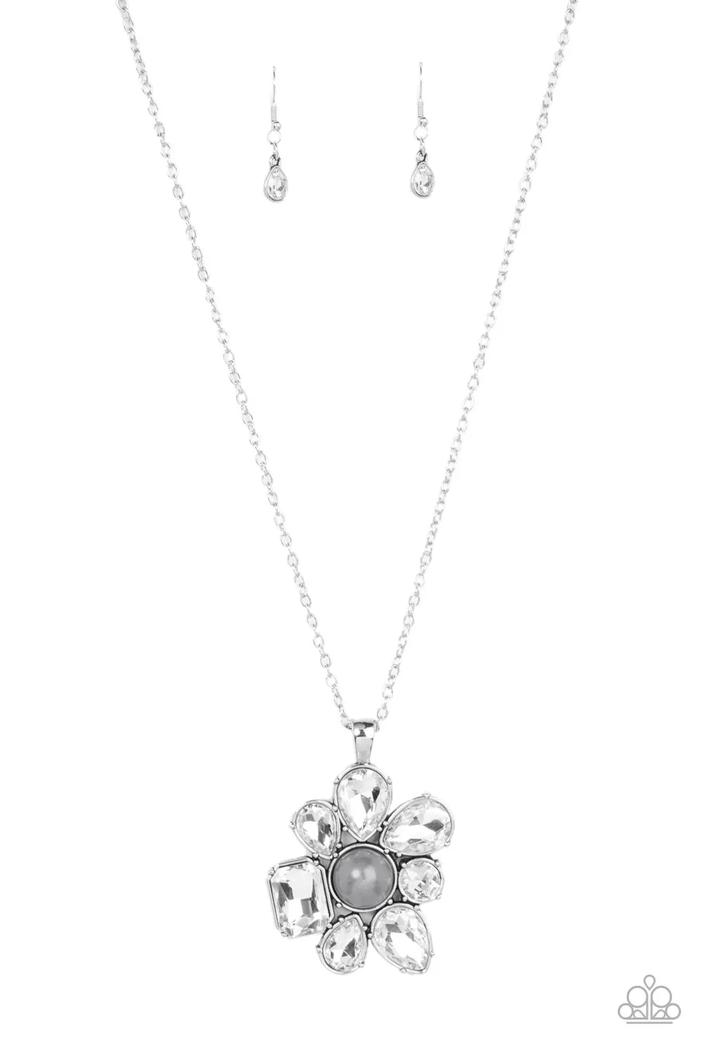 Open Door Jewelry - BLOOM Shaka-Laka - Silver Necklace - Paparazzi Accessories