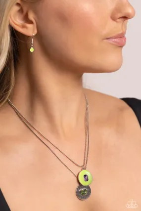 Open Door Jewelry - Cryptic Couture - Green Necklace - Paparazzi Accessories