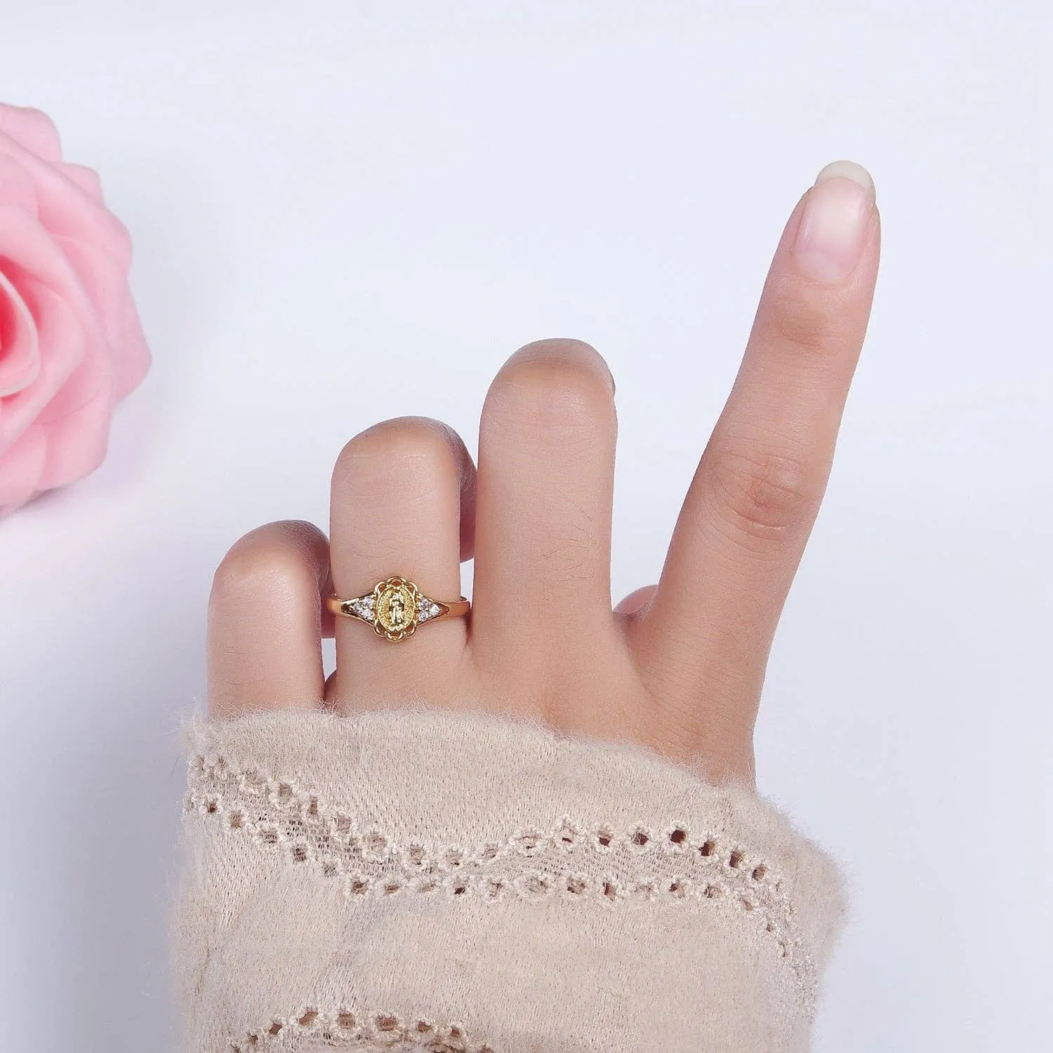 Our Lady Gold Ring