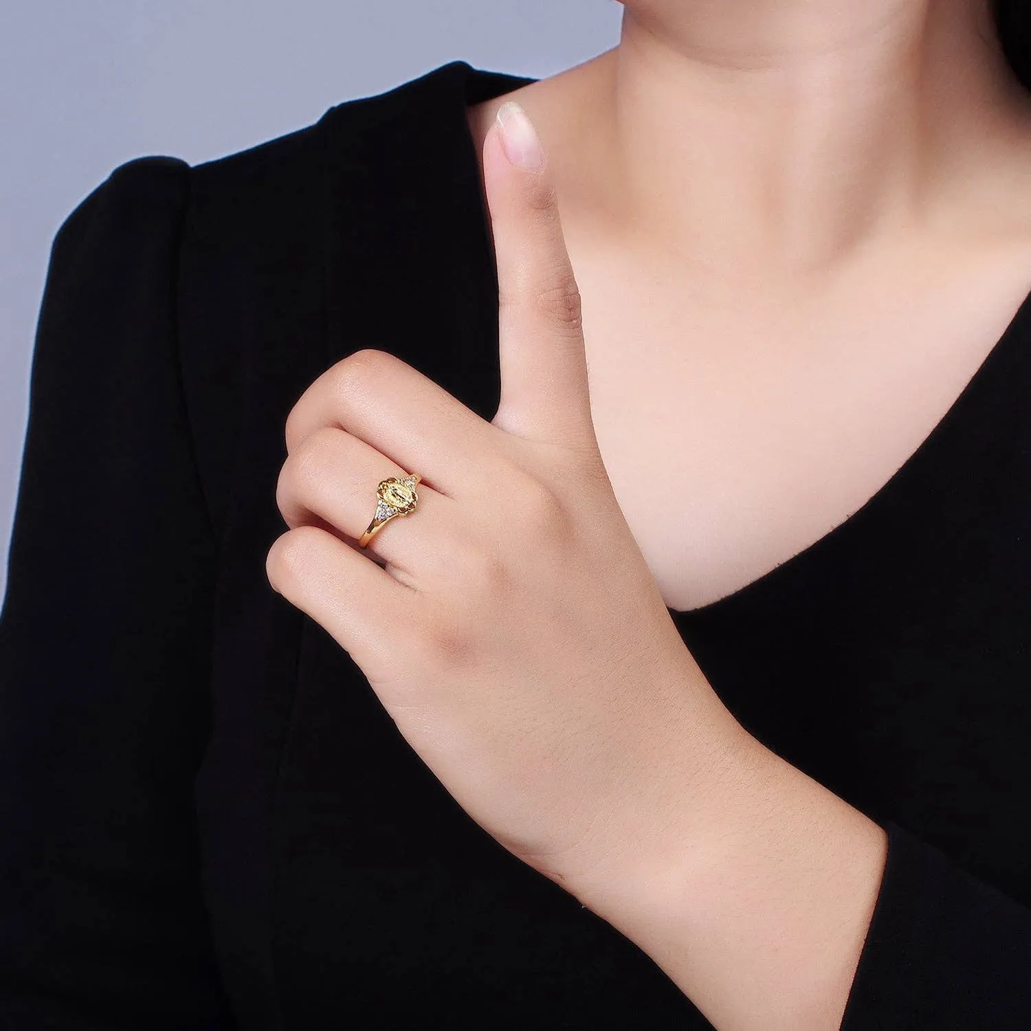 Our Lady Gold Ring