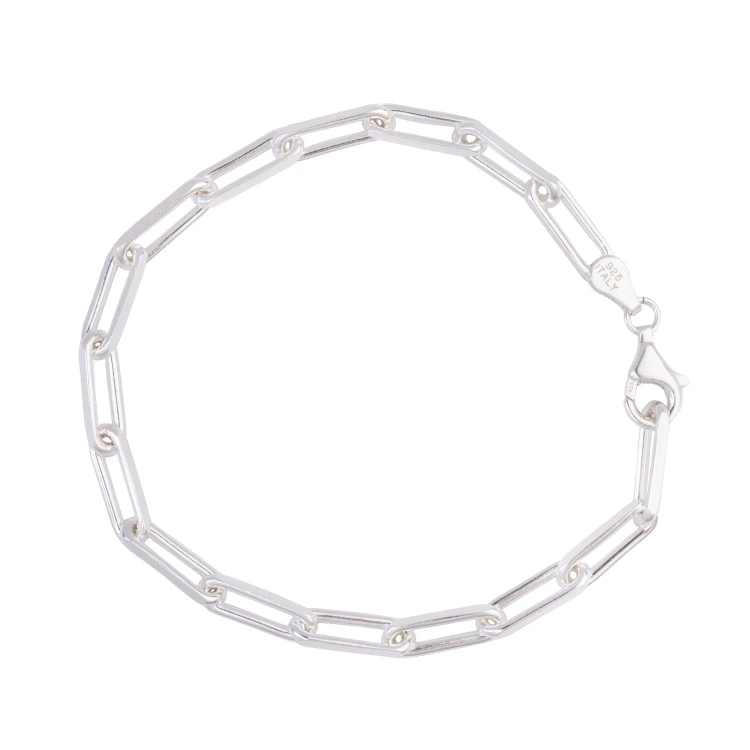 Paperclip Diamond Cut Bracelet