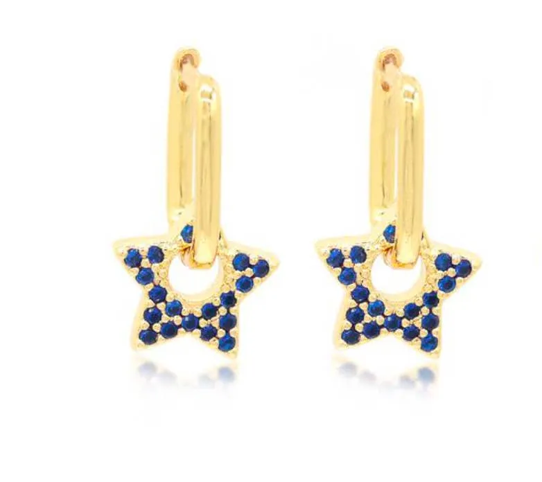 Pavé Star Rectangle Huggies