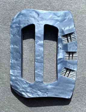 Petrol Blue 1940s  5cm Belt Buckle