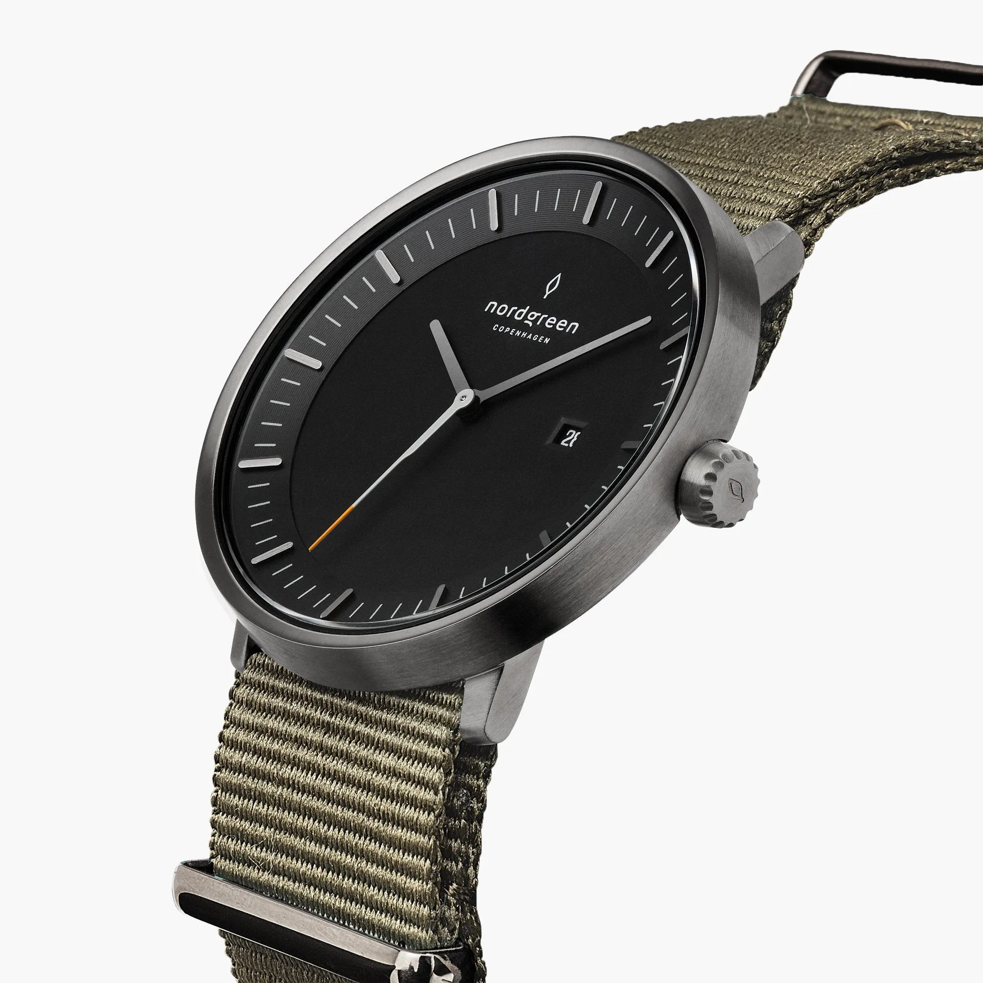 Philosopher | Black Dial - Olive Green Nylon