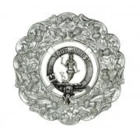 Plaid Brooch Crested Traditional