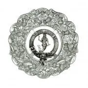 Plaid Brooch Crested Traditional