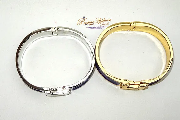 Popular Gold Silver H New Design Trendy Shades of Blue Ladies Bangle Gift