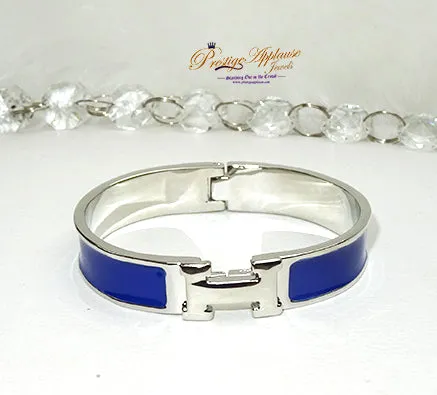 Popular Gold Silver H New Design Trendy Shades of Blue Ladies Bangle Gift