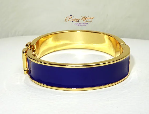 Popular Gold Silver H New Design Trendy Shades of Blue Ladies Bangle Gift