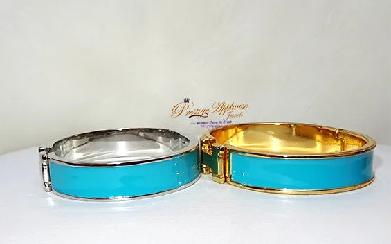 Popular Gold Silver H New Design Trendy Shades of Blue Ladies Bangle Gift