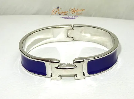 Popular Gold Silver H New Design Trendy Shades of Blue Ladies Bangle Gift