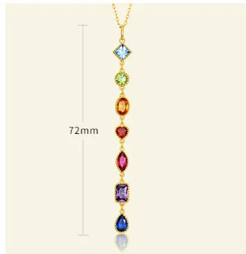 Pre Order: Rainbow Zircon Geometric Pendant