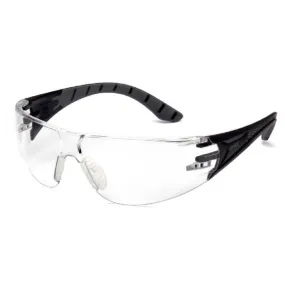 Pyramex SBG9610ST Endeavor Plus Safety Glasses, Black Gray Body, Clear H2X Anti-Fog Lens, 1 Each