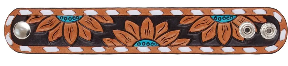 Rafter T Turquoise Sunflower Cuff Bracelet