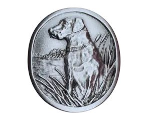 Retriever Belt Buckle Pewter