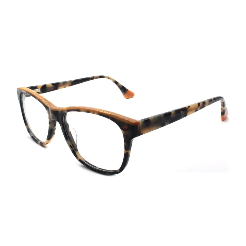 Reven Jate Unisex Full Rim Square Acetate Eyeglasses 8040