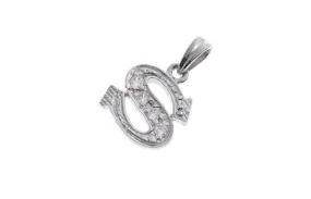 'S' Initial Pendant 18ct White Gold Cubic Zirconia (1.19g) P-5567