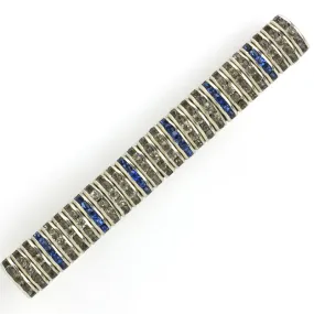 Sapphire Brooch with Diamantés by Schreiber & Hiller