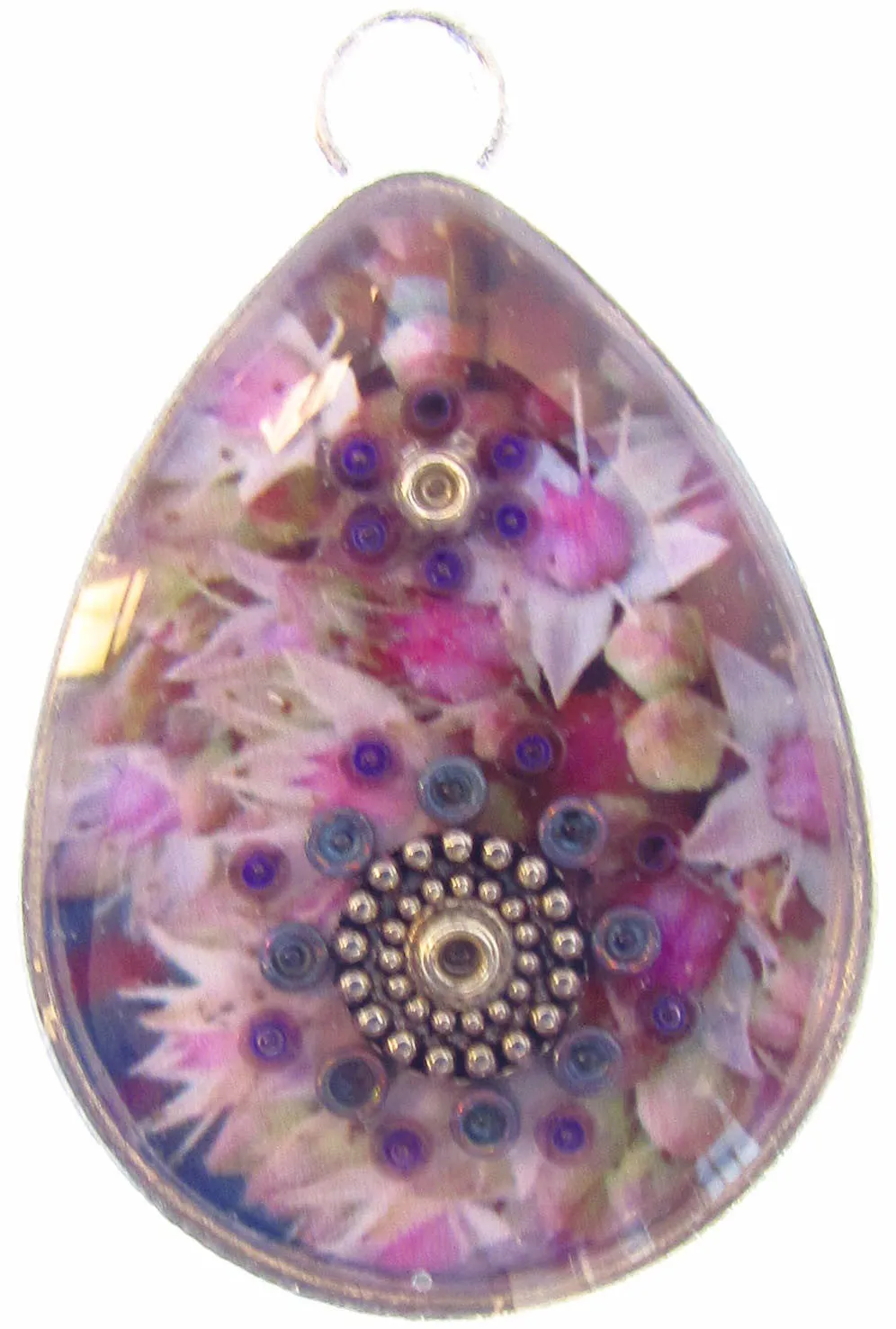 Sedum  - silver plated pendant and necklace