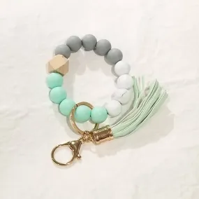 Silicone Bangle Keychain - Mint