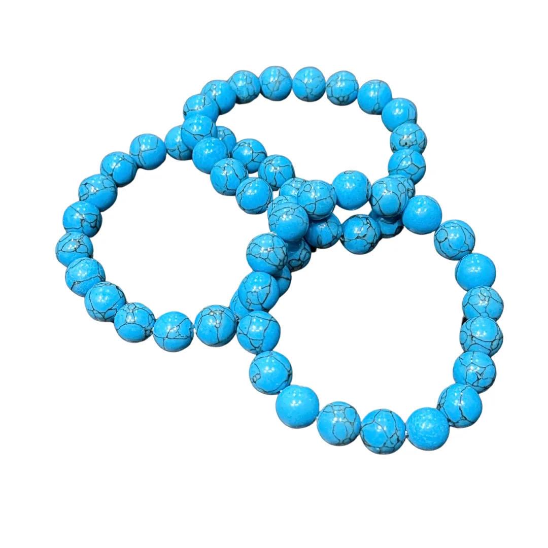 Simulated Turquoise Crystal Bracelet - Communication | Healing