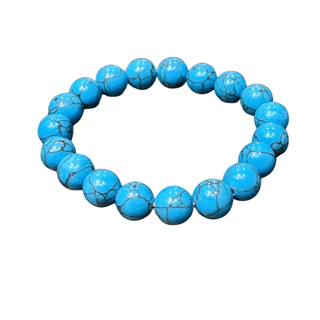 Simulated Turquoise Crystal Bracelet - Communication | Healing