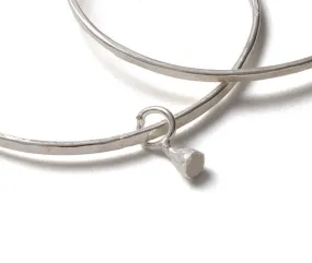 Single Bell Gum Nut bangle in Sterling Silver