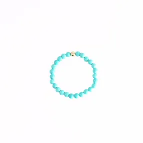Small Turquoise Ring in Retro 14k Gold for Women - Sterling Silver Ultrafine Bracelet