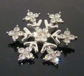 Snowflake Crystal Brooch