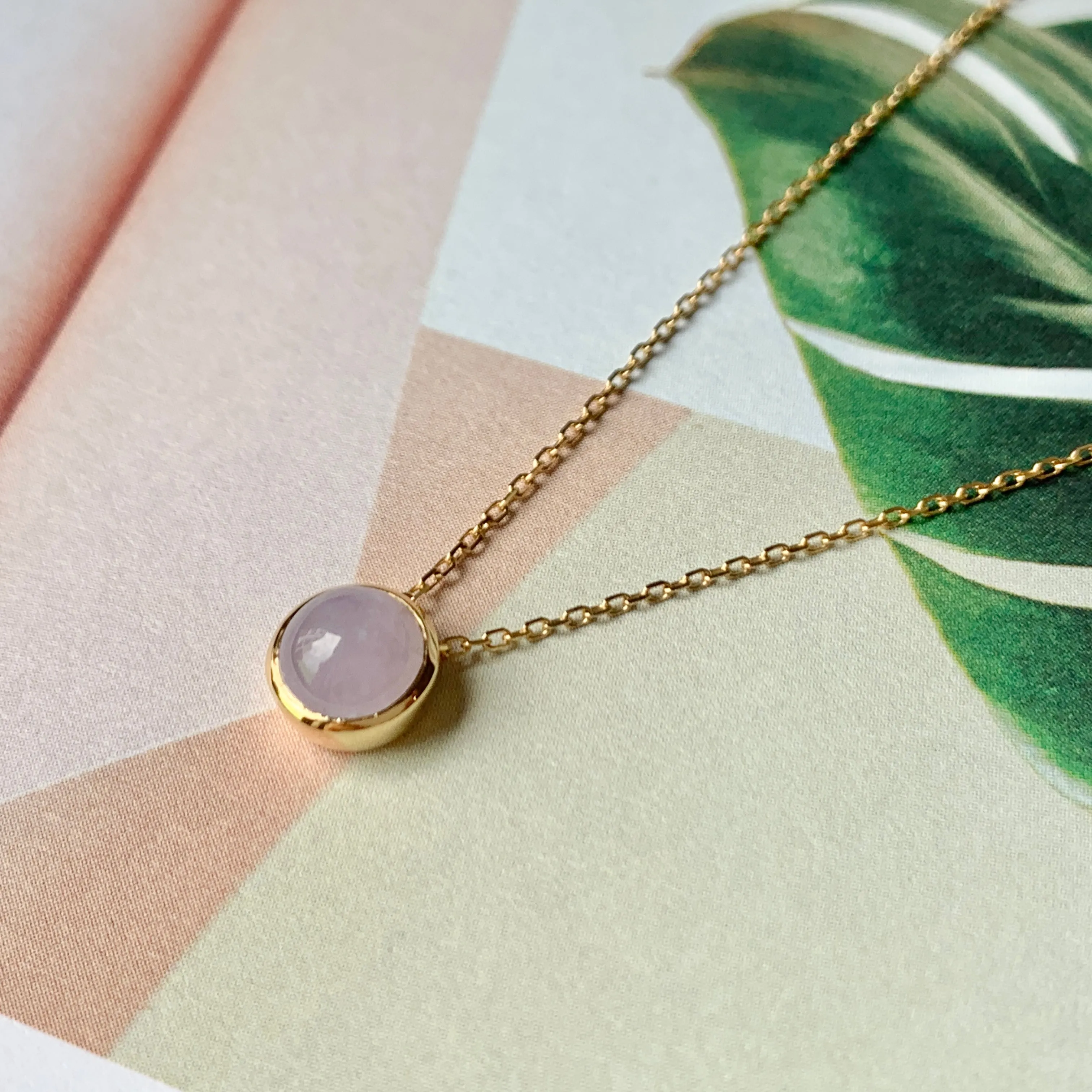 SOLD OUT: A-Grade Lavender Jadeite MINI.malist Pendant No.171847