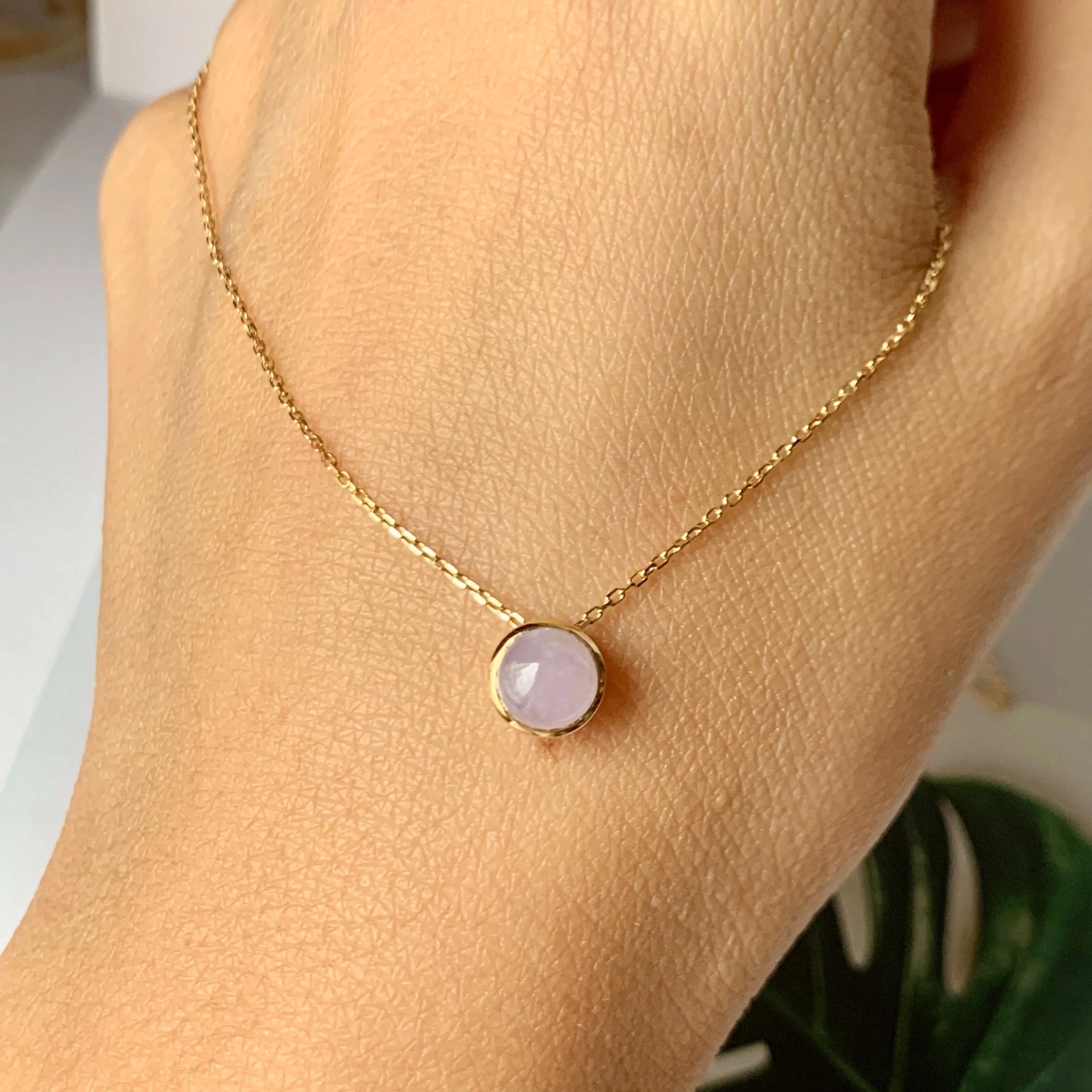 SOLD OUT: A-Grade Lavender Jadeite MINI.malist Pendant No.171847